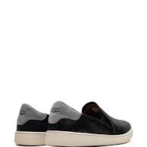 UGG Black and Gray Leather Slip on Sneakers size 9.5